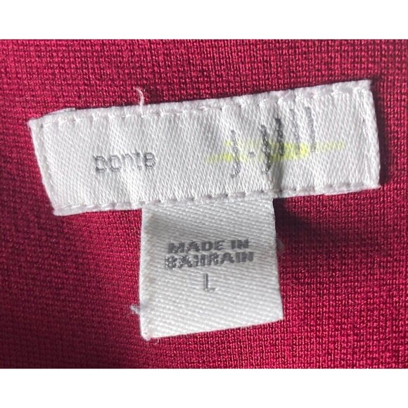 J Jill Maxi Dress Women's Size Large Pink Long Sleeve Round Neck Ponte - Picture 3 of 5